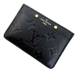 Louis Vuitton Cardholder Wallet Black Leather Authentic M69171